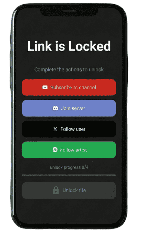 How sub to unlock works - subscribe to unlock download link system